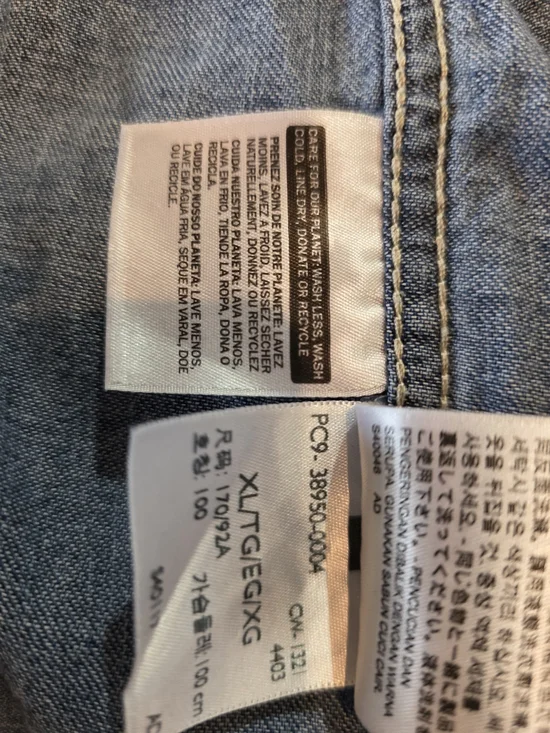 Vintage Levi's Denim Shirt Dress Size XL - Picture 11 of 12